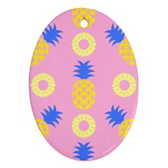 Pop Art Pineapple Seamless Pattern Vector Ornament (oval) by Sobalvarro