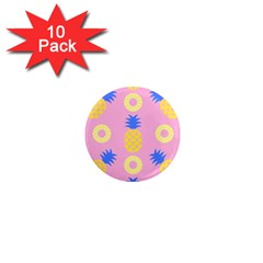 Pop Art Pineapple Seamless Pattern Vector 1  Mini Magnet (10 Pack)  by Sobalvarro