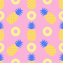 Pop Art Pineapple Seamless Pattern Vector Canvas 12  X 12  by Sobalvarro