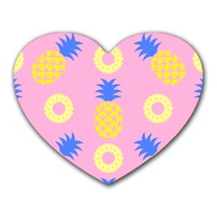 Pop Art Pineapple Seamless Pattern Vector Heart Mousepads by Sobalvarro