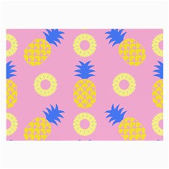 Pop Art Pineapple Seamless Pattern Vector Large Glasses Cloth by Sobalvarro