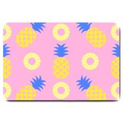 Pop Art Pineapple Seamless Pattern Vector Large Doormat  by Sobalvarro