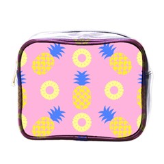 Pop Art Pineapple Seamless Pattern Vector Mini Toiletries Bag (one Side) by Sobalvarro