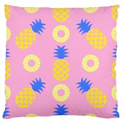 Pop Art Pineapple Seamless Pattern Vector Large Flano Cushion Case (one Side) by Sobalvarro