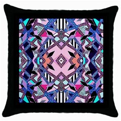 Marble Texture Print Fashion Style Patternbank Vasare Nar Abstract Trend Style Geometric Throw Pillow Case (black) by Sobalvarro