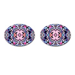 Marble Texture Print Fashion Style Patternbank Vasare Nar Abstract Trend Style Geometric Cufflinks (oval) by Sobalvarro