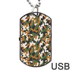 Vector Seamless Military Camouflage Pattern Seamless Vector Abstract Background Dog Tag Usb Flash (one Side)