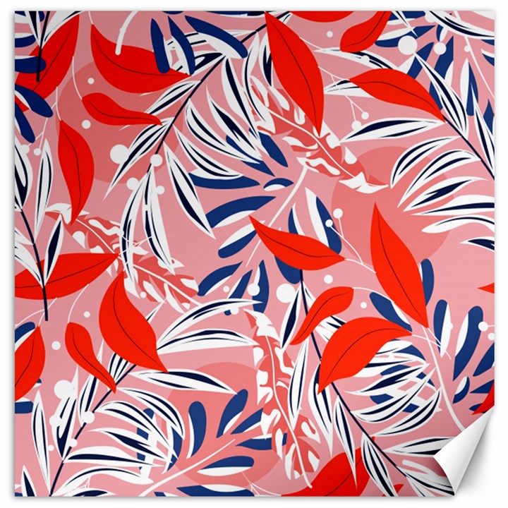 Tropical Seamless Pattern With Colorful Leaves Plants Canvas 12  x 12 