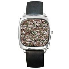 Fabric Camo Protective Square Metal Watch by HermanTelo