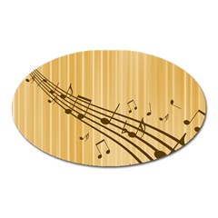 Background Music Nuts Sheet Oval Magnet by Mariart