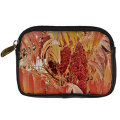Autumn Colors Leaf Leaves Brown Red Digital Camera Leather Case by yoursparklingshop