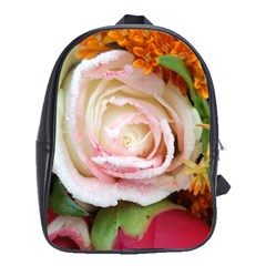 Floral Bouquet Orange Pink Rose School Bag (xl) by yoursparklingshop