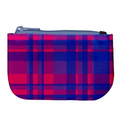 Bisexual Plaid Large Coin Purse by NanaLeonti