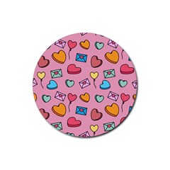 Candy Pattern Rubber Round Coaster (4 Pack)  by Sobalvarro