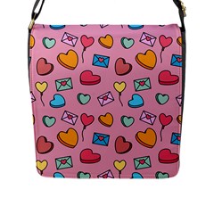 Candy Pattern Flap Closure Messenger Bag (l) by Sobalvarro