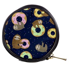 Cute Sloth With Sweet Doughnuts Mini Makeup Bag by Sobalvarro