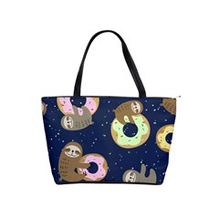 Cute Sloth With Sweet Doughnuts Classic Shoulder Handbag by Sobalvarro