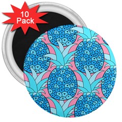 Pineapples 3  Magnets (10 Pack)  by Sobalvarro