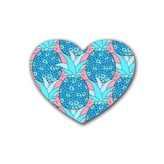 Pineapples Heart Coaster (4 Pack)  by Sobalvarro