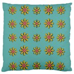 Fantasy Fauna Floral In Sweet Green Large Flano Cushion Case (One Side)