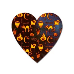 Funny Halloween Design Heart Magnet by FantasyWorld7