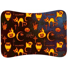 Funny Halloween Design Velour Seat Head Rest Cushion by FantasyWorld7