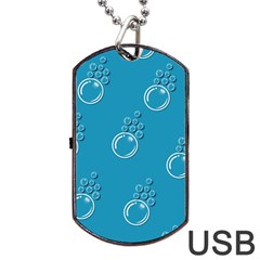 Bubble Group Pattern Abstract Dog Tag Usb Flash (two Sides)
