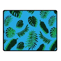 Tropical Leaves Nature Fleece Blanket (small) by Vaneshart