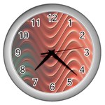 Texture Digital Painting Digital Art Wall Clock (Silver) Front