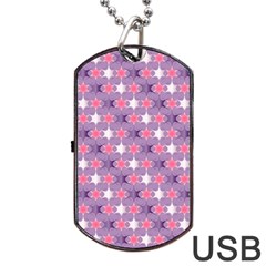 Abstract Pattern Geometry Gradient Dog Tag Usb Flash (one Side)