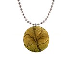 Leaves Design Pattern Nature 1  Button Necklace