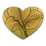 Leaves Design Pattern Nature Heart Mousepads