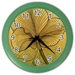 Leaves Design Pattern Nature Color Wall Clock