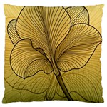 Leaves Design Pattern Nature Large Flano Cushion Case (One Side)