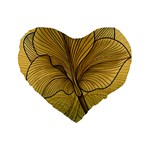 Leaves Design Pattern Nature Standard 16  Premium Flano Heart Shape Cushions