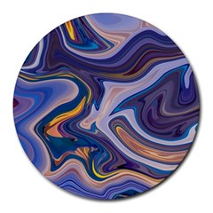 Liquid Marble Background Round Mousepads by Vaneshart
