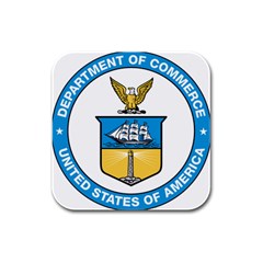 Seal Of United States Department Of Commerce Rubber Square Coaster (4 Pack)  by abbeyz71