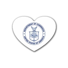 Flag Of United States Department Of Commerce Heart Coaster (4 Pack)  by abbeyz71