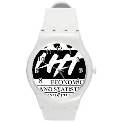 Logo Of Economics And Statistics Administration Round Plastic Sport Watch (m) by abbeyz71