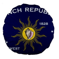 Flag Of Conch Republic Large 18  Premium Round Cushions by abbeyz71