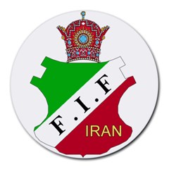 Pre 1979 Logo Of Iran Football Federation Round Mousepads by abbeyz71