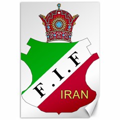Pre 1979 Logo Of Iran Football Federation Canvas 12  X 18  by abbeyz71