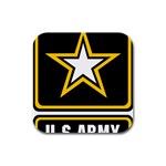 Logo of United States Army Rubber Square Coaster (4 pack) 