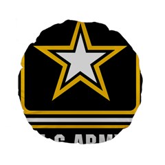 Logo Of United States Army Standard 15  Premium Flano Round Cushions by abbeyz71