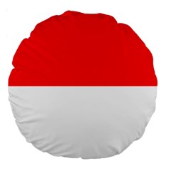 Flag Of Indonesia Large 18  Premium Round Cushions