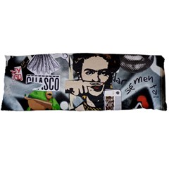 Frida Kahlo Brick Wall Graffiti Urban Art With Grunge Eye And Frog  Body Pillow Case Dakimakura (two Sides) by snek