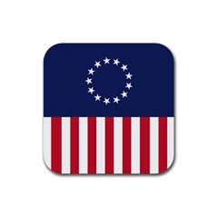 Betsy Ross Flag Usa America United States 1777 Thirteen Colonies Vertical Rubber Coaster (square)  by snek