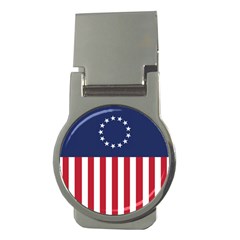 Betsy Ross Flag Usa America United States 1777 Thirteen Colonies Vertical Money Clips (round)  by snek