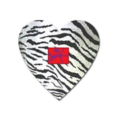 Striped By Traci K Heart Magnet