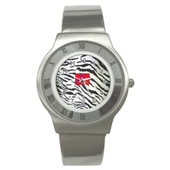 Striped By Traci K Stainless Steel Watch